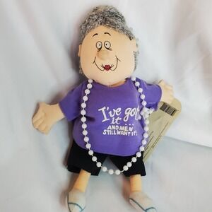 Russ Old timer Spicy Woman Doll I've got it and men want It Humor Plush Birthday